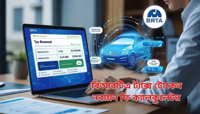 বিআরটিএ ট্যাক্স টোকেন নবায়ন ফি ক্যালকুলেটর